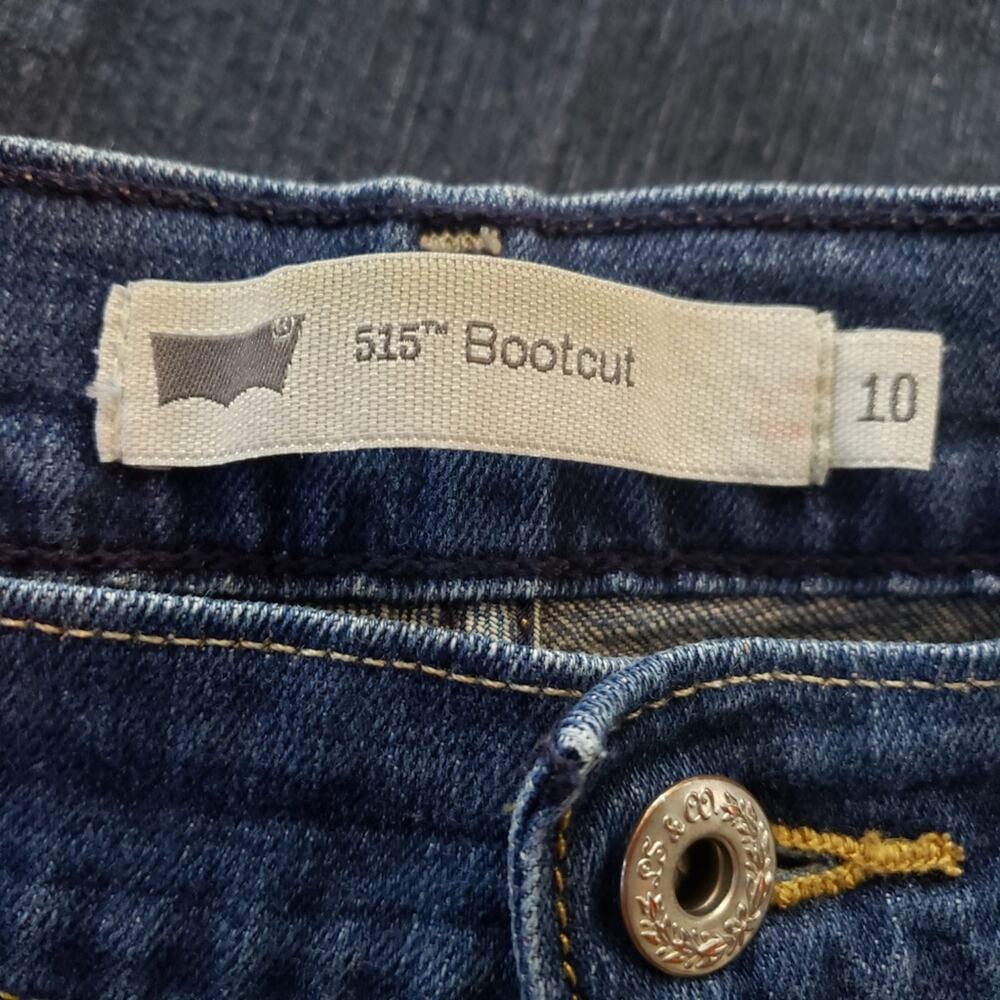Levi's Bootcut Jeans Women 10 Blue Denim 515 Mid Rise 5 pocket Red Tag - Picture 5 of 7